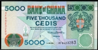 가나 Ghana 1998 5000 Cedis P34c 미사용
