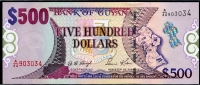 가이아나 Guyana 2002 500 Dollars P34b Sign 12 미사용