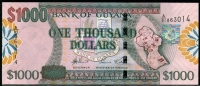 가이아나 Guyana 2011 1000 Dollars P38a Sign 13 미사용