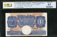 영국 Great Britiain 1940-1948 1 Pound P367a PCGS 63 미사용 ( PCGS 케이스 스크레치)