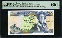 저지 Jersey 2000 20 Pounds, P29a PMG 65 EPQ 완전미사용