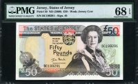 저지 Jersey 2000 50 Pounds P30 PMG 68 EPQ 고등급 완전미사용