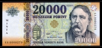 헝가리 Hungary 2015 20000 Forint, 2만 포린트,P207s,Specimen, 279번, 미사용