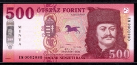 헝가리 Hungary 2022 500 Forint P207a MINTA overprint Specimen,미사용