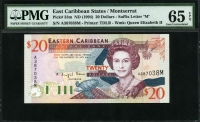 동카리브 East Caribbean States 1994 20 Dollars P33m PMG 65 EPQ 완전미사용