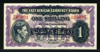 동아프리카 East Africa 1943, 1 Shilling, P27, 준미사용