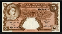 동아프리카 East Africa 1961-1963 5 Shillings,P41b, 극미품