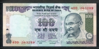 인도 India 1996 100 Rupees P91e Letter L, Sign 88 미사용