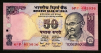 인도 India 1997 50 Rupees,P90f, 미사용