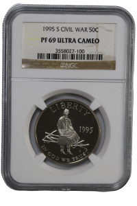 미국 1995년 남북전쟁 기념 50센트 프루프 주화 NGC PF69 UC  (KM#254 / 11.34g / 30.61mm / Copper-nickel )