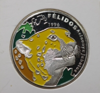 서사하라 1996년 500페세타(Pesetas) '치타' 컬러 프루프 은화