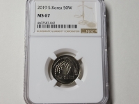 한국은행 2019년 50원 NGC MS 67 완전미사용