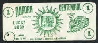 캐나다 1863-1963 온타리오 오로라(Aurora) 100주년 기념 1달러 럭키벅 ( 진짜 송아지 가죽 )