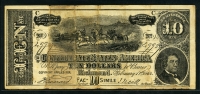 [희귀 빈티지 광고노트] 미국 남부연합 1864년 $10 지폐 형태 광고용 복제본 (Facsimile) 미품