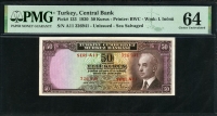 터키 Turkey 1930 50 Kurus,P133, PMG 64 미사용