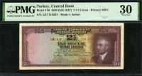 터키 Turkey 1930(1947) 2 1/2 Lirasi P140 PMG 30 미품