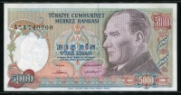 터키 Turkey 1970(1981) 5000Lira, P196A, 극미품+준미사용