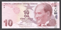터키 Turkey 2009 10 Lira,P223b,미사용